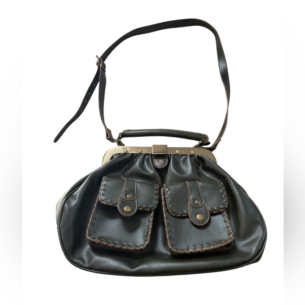 Matt & Nat Army Green Vegan Leather Satchel